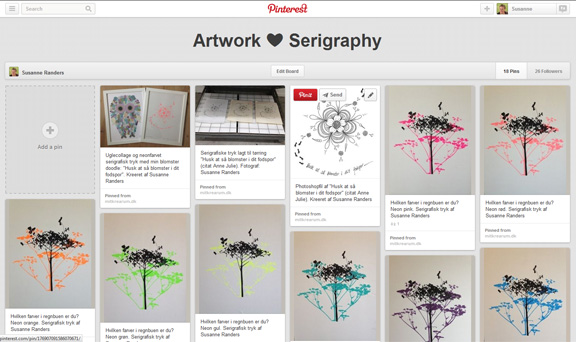 "Artwork / Serigraphy" på Pinterest: mitkrearum / Susanne Randers