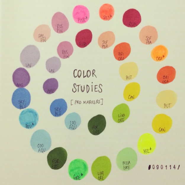365 mood boards in 2014. Mood board #9: #ProMarker Color Studies". Instagram filter Valencia. Photographer: Susanne Randers