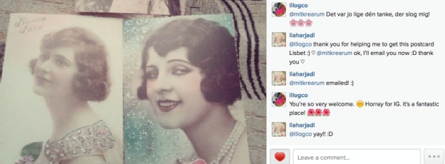 365 moodboards i 2014. Moodboard #39: Romantiske postkort på vej til Indonesien. Skærmdump fra Instagram. Fotograf: Susanne Randers