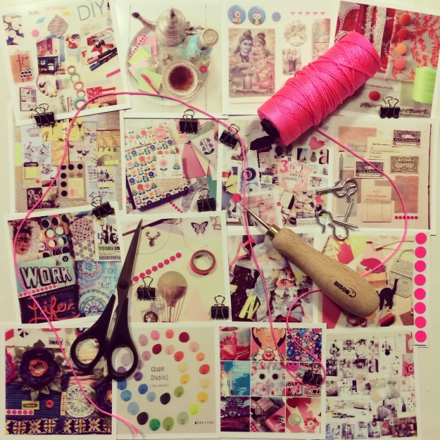 365 mood boards in 2014. Mood board #41: Preparing a new inspiration wall for 365 mood boards. Smashup. Instagram filter Valencia. Photographer: Susanne Randers