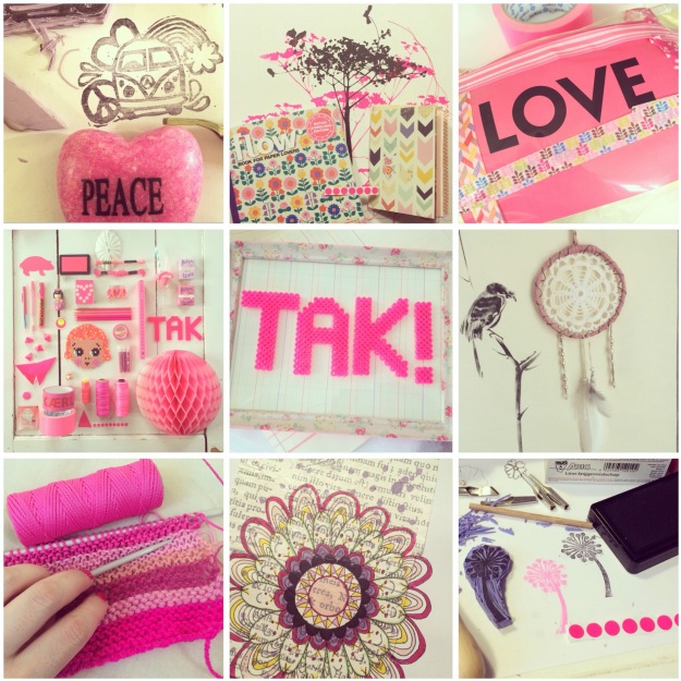 365 mood boards in 2014. Mood board #120: Thanks for a beautiful, colorful and insightful April. Pink mood board. Instagram filter Valencia. Photographer: Susanne Randers